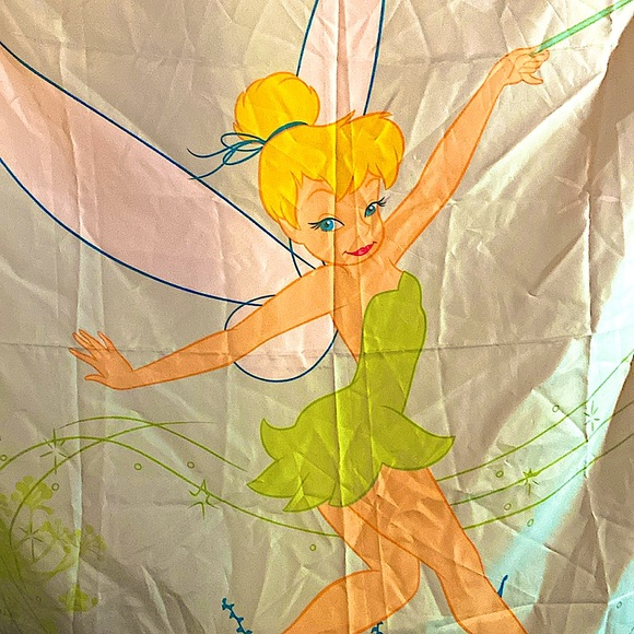 DISNEY TINKERBELL FULL SIZE SHOWER CURTAIN~NEVER USED!! - Picture 2 of 6